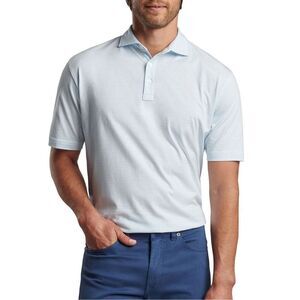 ✨PETER MILLAR Summer Comfort White & Teal Striped Sz XL Polo✨